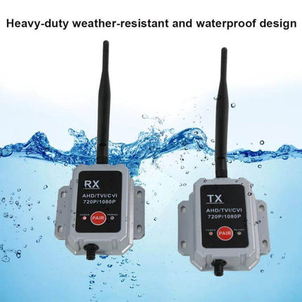 Wireless Transmitter Receiver for Truck Camera Systems - waterproof TX RX 720P/1080P AHD TVI CVI for long-haul trailer monitoring