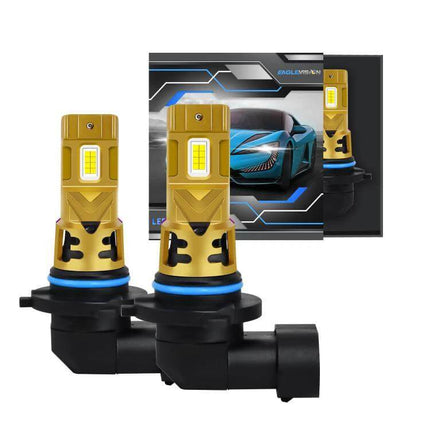 Car LED Headlight Bulbs For Clear Nighttime Visibility - gold 35W LED bulbs 6500K 3500lm 16x3570 chips, aviation aluminum housing, easy install
