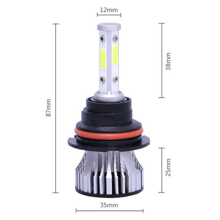 Car LED Headlight And Fog Light For Everyday Driving IP68 compact 12mm x 87mm LED bulb with 35mm heat sink and aviation aluminum housing