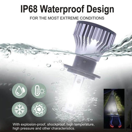 Car LED Headlight And Fog Light For Everyday Driving IP68 waterproof aviation aluminum 6063 housing, shockproof, easy install