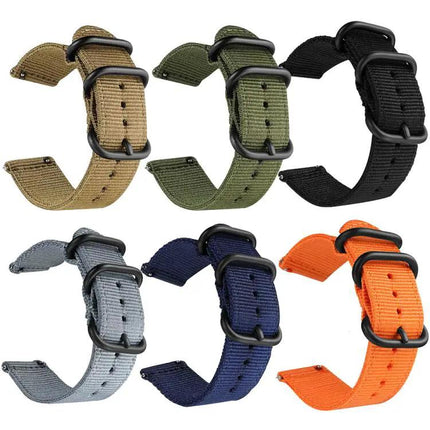 xDfind Nylon Canvas Watch Band Adjustable Length 18-24mm