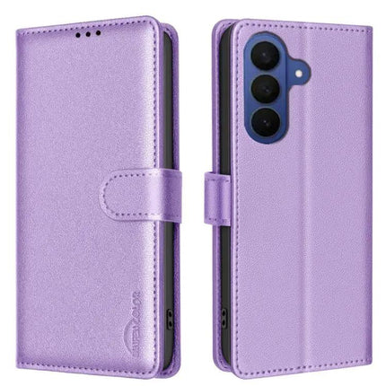 Litchi Texture RFID PU Leather Wallet Case for Galaxy S26
