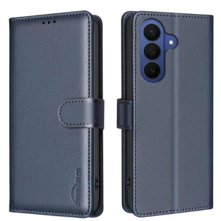 Litchi Texture RFID PU Leather Wallet Case for Galaxy S26