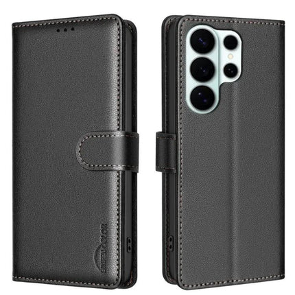 Litchi Texture RFID PU Leather Wallet Case for Galaxy S26