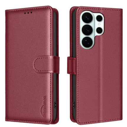 Litchi Texture RFID PU Leather Wallet Case for Galaxy S26