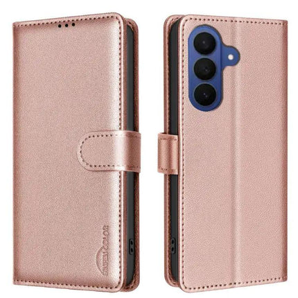 Litchi Texture RFID PU Leather Wallet Case for Galaxy S26
