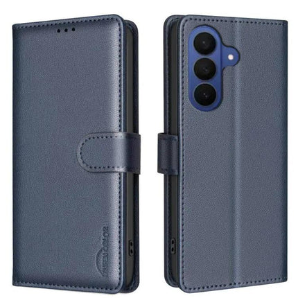 Litchi Texture RFID PU Leather Wallet Case for Galaxy S26