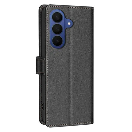 Litchi Texture RFID PU Leather Wallet Case for Galaxy S26