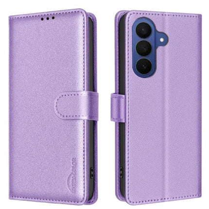 Litchi Texture RFID PU Leather Wallet Case for Galaxy S26