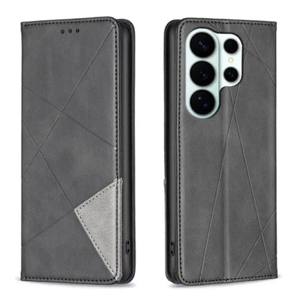 Rhombus Texture Magnetic PU Leather Phone Case Galaxy S26
