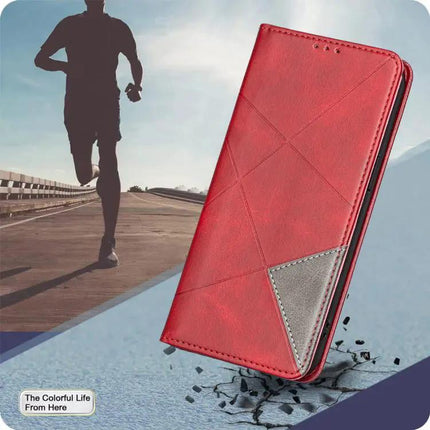 Rhombus Texture Magnetic PU Leather Phone Case Galaxy S26