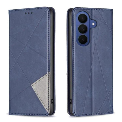 Rhombus Texture Magnetic PU Leather Phone Case Galaxy S26