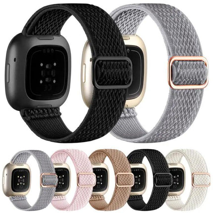 XDFind Wavy Nylon Stretch Band for Fitbit Versa 4/3 Sense2