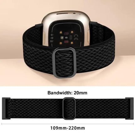 XDFind Wavy Nylon Stretch Band for Fitbit Versa 4/3 Sense2