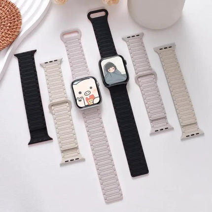 Xdfind Magnetic Three-Bead Silicone Band for Apple Watch
