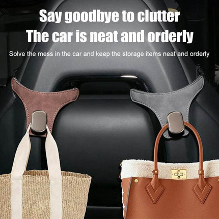 Car Seat Back Hanger Hook For Backseat Storage Organizer hanging bags behind seat to prevent clutter and keep car interior neat and organized