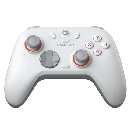 GameSir Controller for Everyday Gaming on PC and Mobile shown in white wireless gamepad with dual analog sticks and ABXY buttons