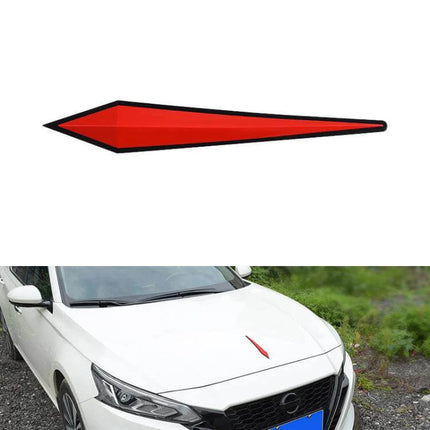 Protective PVC Car Door Anti-Collision Strip, 23.5x3.5cm Size red PVC edge guard shown on white car hood and close-up