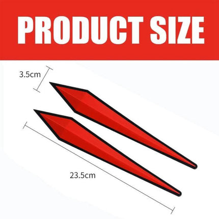 Protective PVC Car Door Anti-Collision Strip, 23.5x3.5cm Size - red PVC door edge guard showing 23.5x3.5cm dimensions