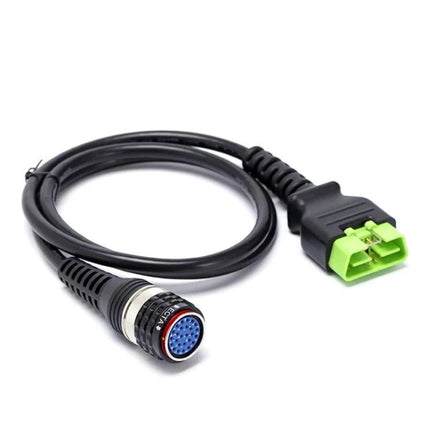 Practical Cable for Routine Vehicle Maintenance at Home - black diagnostic cable with green connector for DIY car upkeep
