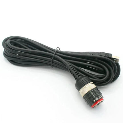 Versatile Cable for Daily Vehicle Maintenance at Home - black diagnostic cable with metal connector for routine at-home car checks