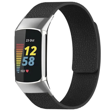 Xdfind Litchi Magnetic Silicone Band For Fitbit Charge 5/6