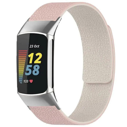 Xdfind Litchi Magnetic Silicone Band For Fitbit Charge 5/6