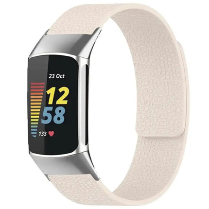 Xdfind Litchi Magnetic Silicone Band For Fitbit Charge 5/6
