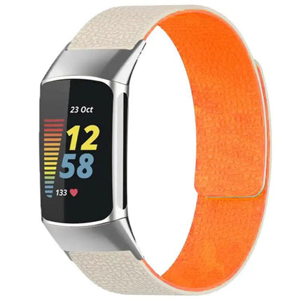 Xdfind Litchi Magnetic Silicone Band For Fitbit Charge 5/6