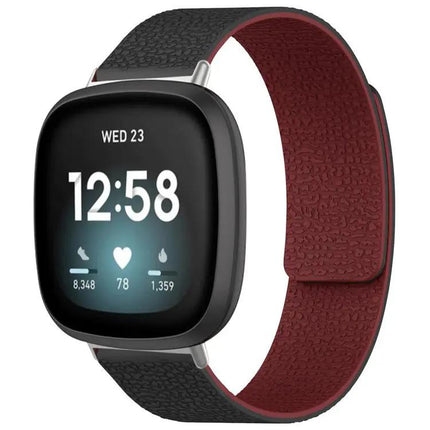 Xdfind Litchi Magnetic Silicone Band For Fitbit Charge 5/6