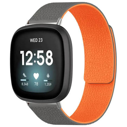Xdfind Litchi Magnetic Silicone Band For Fitbit Charge 5/6