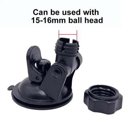 Suction Cup Bracket for Camera Mounting on Glass Surfaces with 15-16mm ball head adapter and removable locking nut