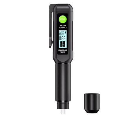 A Simple Tool for Checking Brake Fluid in Vehicle Maintenance - handheld brake fluid tester with metal probe and LCD display