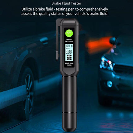 A Simple Tool for Checking Brake Fluid in Vehicle Maintenance digital brake fluid tester with metal probe and LCD display for routine vehicle checks