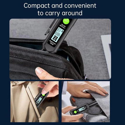 A Simple Tool for Checking Brake Fluid in Vehicle Maintenance compact brake fluid tester with metal probe shown being placed in bag and pockets