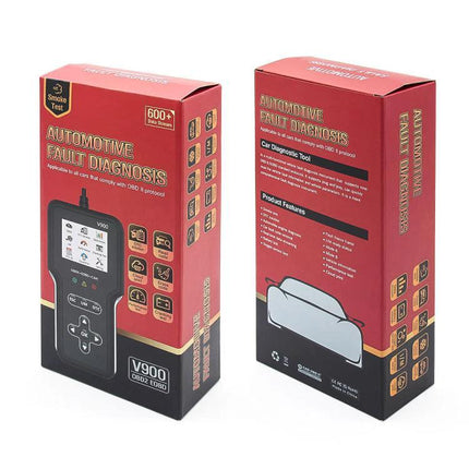 Compact Scanner for Routine Car Checks During Daily Drives compact OBD2 fault code reader in red retail box for everyday vehicle maintenance