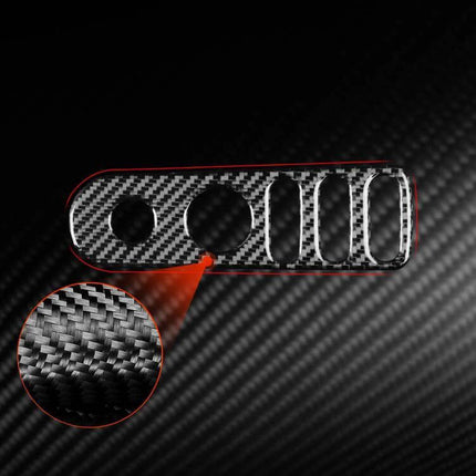Carbon Fiber Rear Mirror Switch Frame Sticker for Seat Leon - carbon fiber weave trim for rear mirror switch protection and interior upgrade