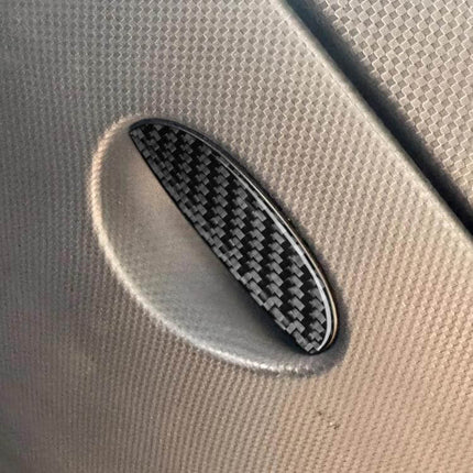 Carbon Fiber Car Seat Storage Box Handle Decorative Sticker - carbon fiber textured cover for SEAT Leon 2005–2012 interior protection and style