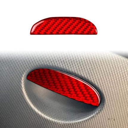 Carbon Fiber Car Seat Storage Box Handle Decorative Sticker red carbon fiber textured cover for SEAT Leon 2005–2012 interior protection and style