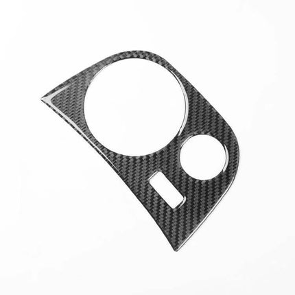Carbon Fiber Water Cup Panel Sticker for SEAT Left Driver - textured carbon fiber veneer for 2005-2012 SEAT Leon, self-adhesive, tool-free install