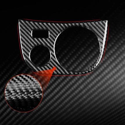 Carbon Fiber Water Cup Panel Sticker for SEAT Left Driver - textured carbon fiber veneer, driver-side cup holder cover for SEAT Leon 2005-2012