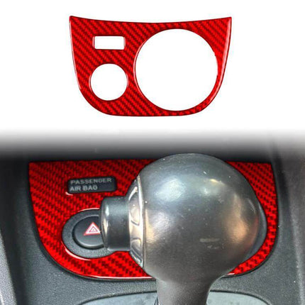 Carbon Fiber Water Cup Panel Sticker for SEAT Left Driver - red carbon fiber veneer driver-side cup panel decal for SEAT Leon 2005-2012