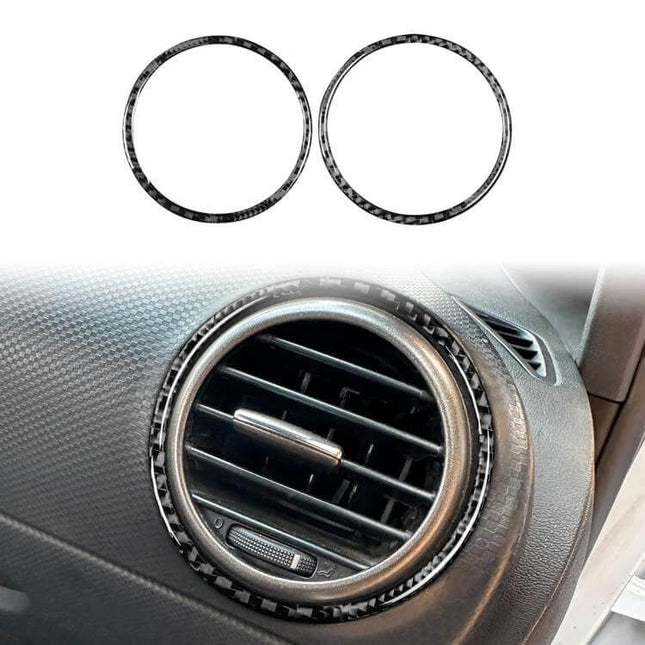 Carbon Fiber Car Air Outlet Decorative Sticker Left And Right – carbon fiber vent rings for SEAT Leon 2005–2012, left and right, self-adhesive
