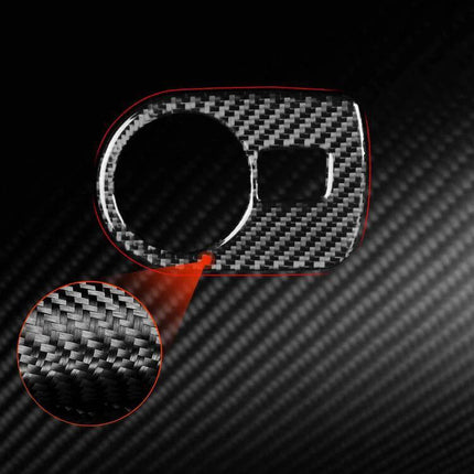 Carbon Fiber Headlight Switch Panel Sticker for SEAT Leon textured carbon fiber finish protective self-adhesive cover