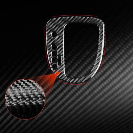 Carbon Fiber Gear Position Panel Decorative Sticker For Seat Leon Left Driver - textured carbon fiber finish for left driver gear panel