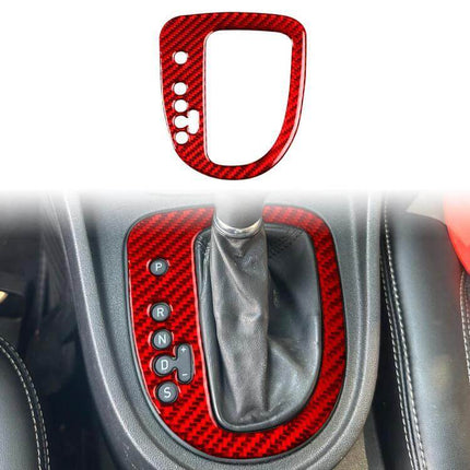 Carbon Fiber Gear Position Panel Decorative Sticker For Seat Leon Left Driver - red carbon fiber gear panel trim for left driver seat