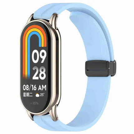 Xdfind 12mm Silicone Watch Band With Folding Buckle