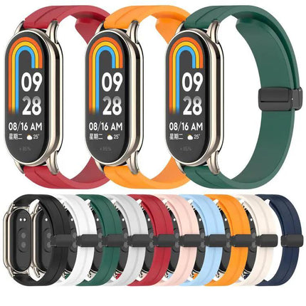 Xdfind 12mm Silicone Watch Band With Folding Buckle