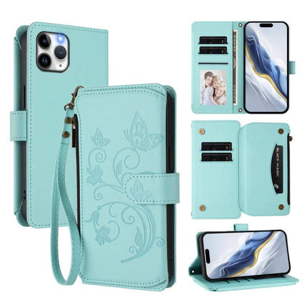 Wallet Phone Case With Card Slots For Everyday Essentials On The Go Keeps Cards Cash And Phone Organized - teal floral wristlet with multiple card slots and stand