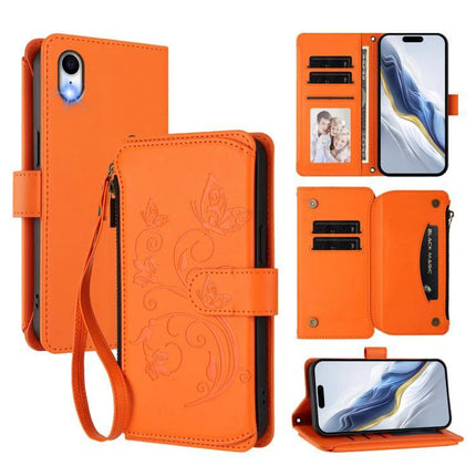 Phone Case With Integrated Wallet For Everyday Card Carrying On The Go Slim And Functional For Daily Use - slim orange PU wallet phone case with card slots and zipper